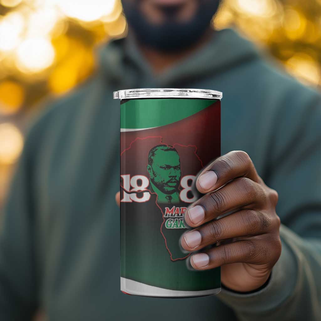 Marcus Garvey 1887 4 in 1 Can Cooler Tumbler African Map Curves Style LT14