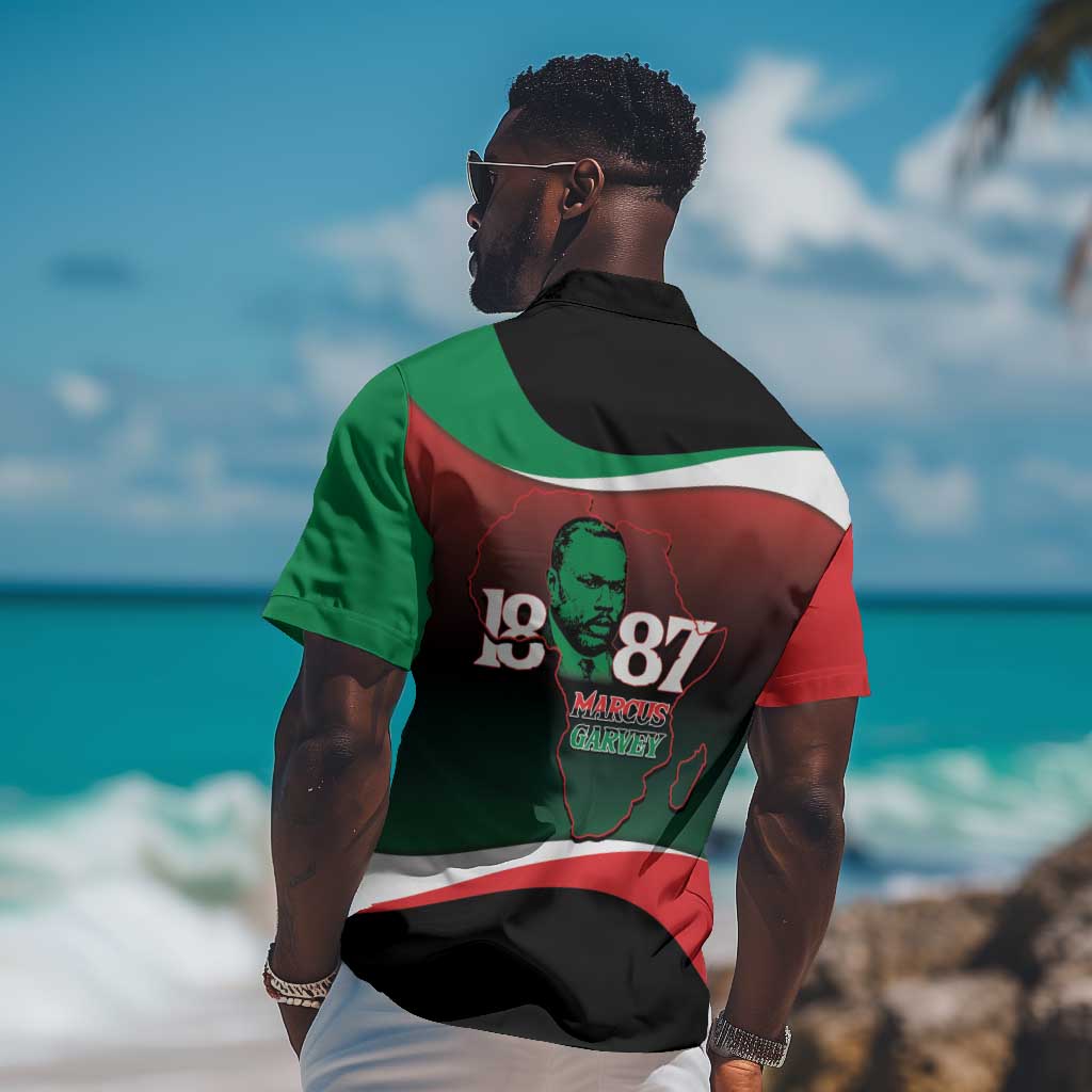 Marcus Garvey 1887 Hawaiian Shirt African Map Curves Style LT14