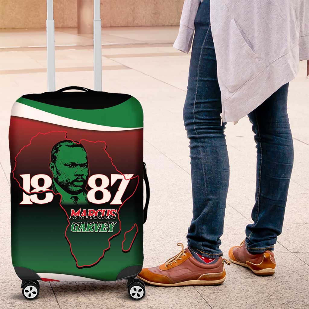 Marcus Garvey 1887 Luggage Cover African Map Curves Style LT14