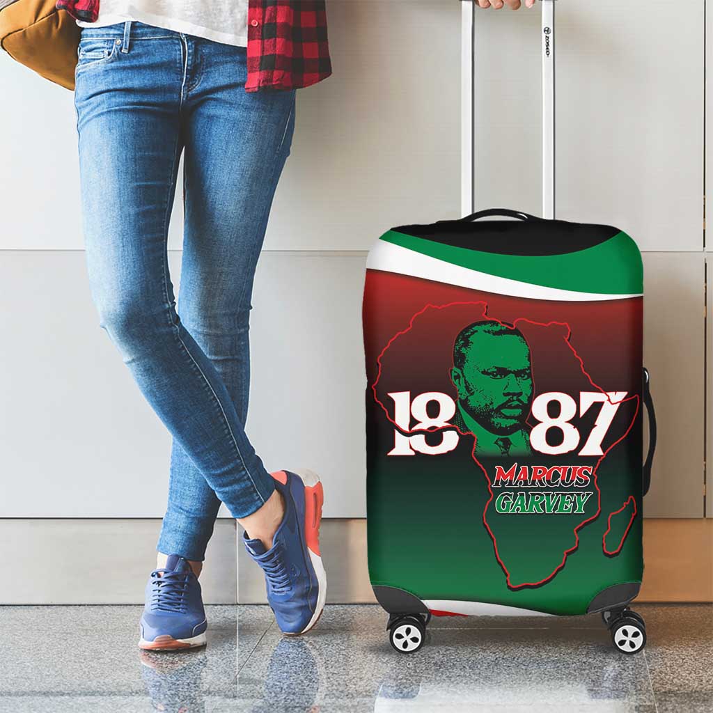 Marcus Garvey 1887 Luggage Cover African Map Curves Style LT14