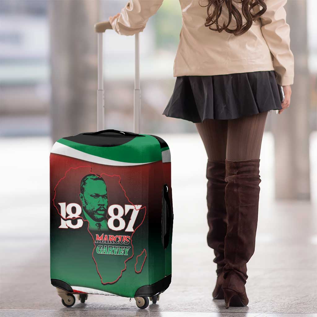 Marcus Garvey 1887 Luggage Cover African Map Curves Style LT14