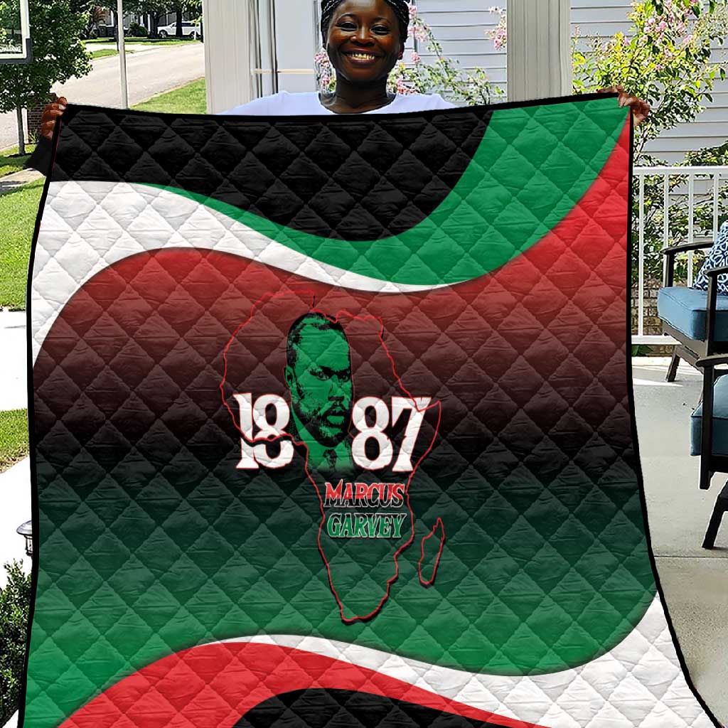 Marcus Garvey 1887 Quilt African Map Curves Style LT14