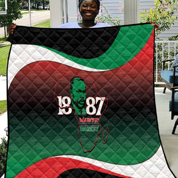 Marcus Garvey 1887 Quilt African Map Curves Style LT14