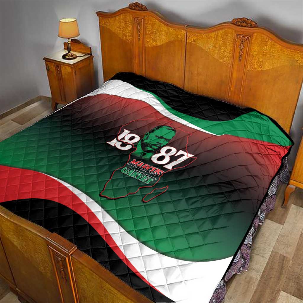 Marcus Garvey 1887 Quilt African Map Curves Style LT14