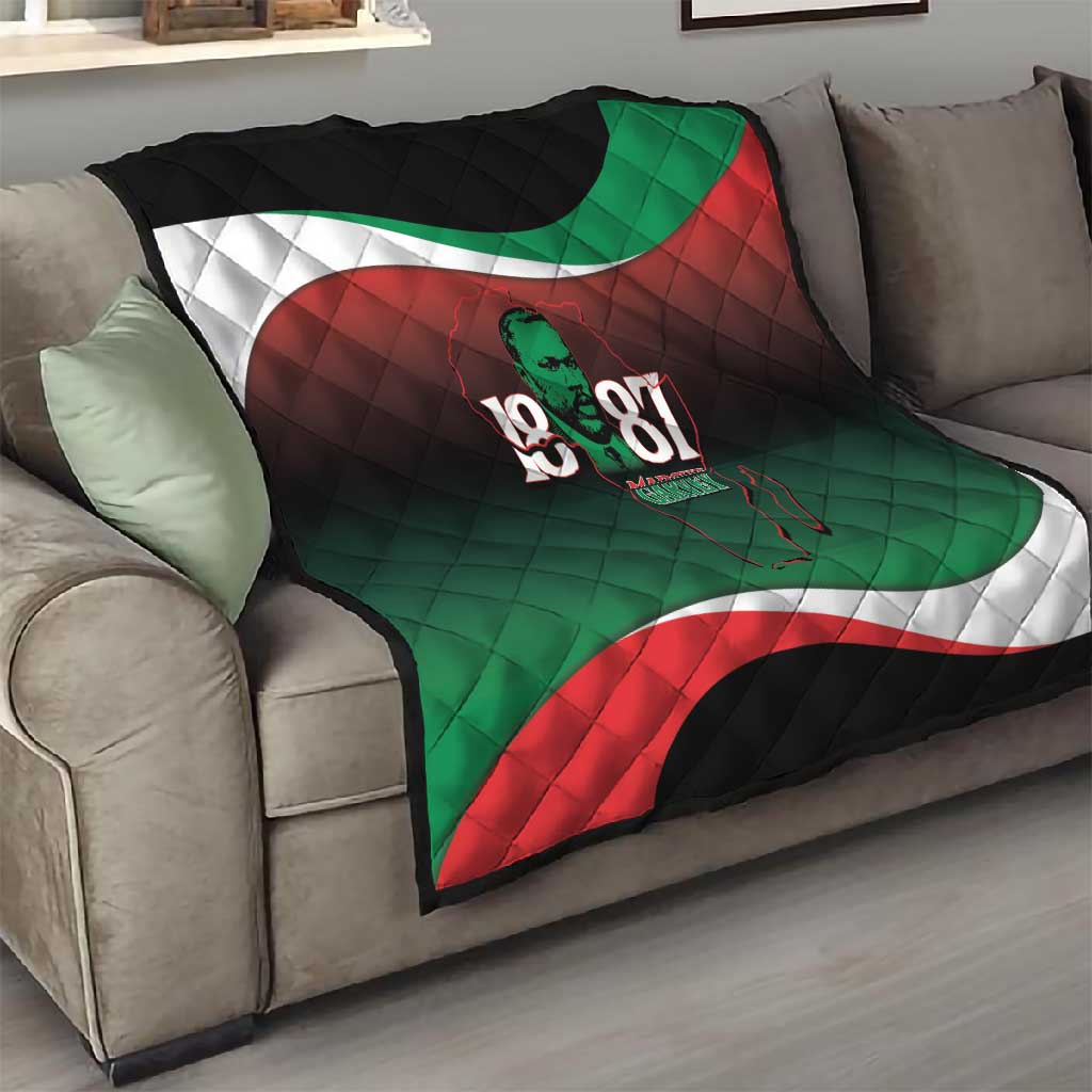 Marcus Garvey 1887 Quilt African Map Curves Style LT14