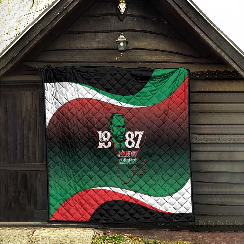 Marcus Garvey 1887 Quilt African Map Curves Style LT14