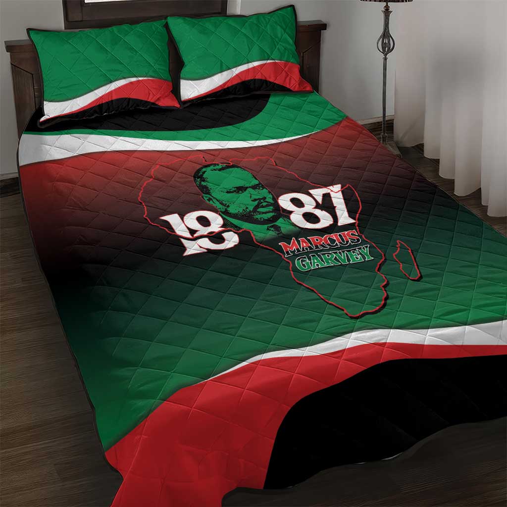Marcus Garvey 1887 Quilt Bed Set African Map Curves Style LT14