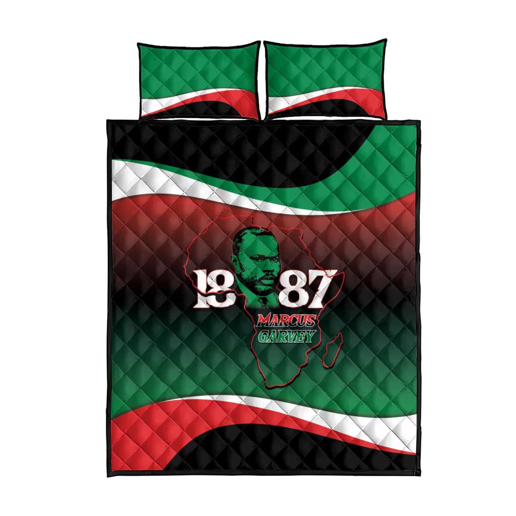 Marcus Garvey 1887 Quilt Bed Set African Map Curves Style LT14