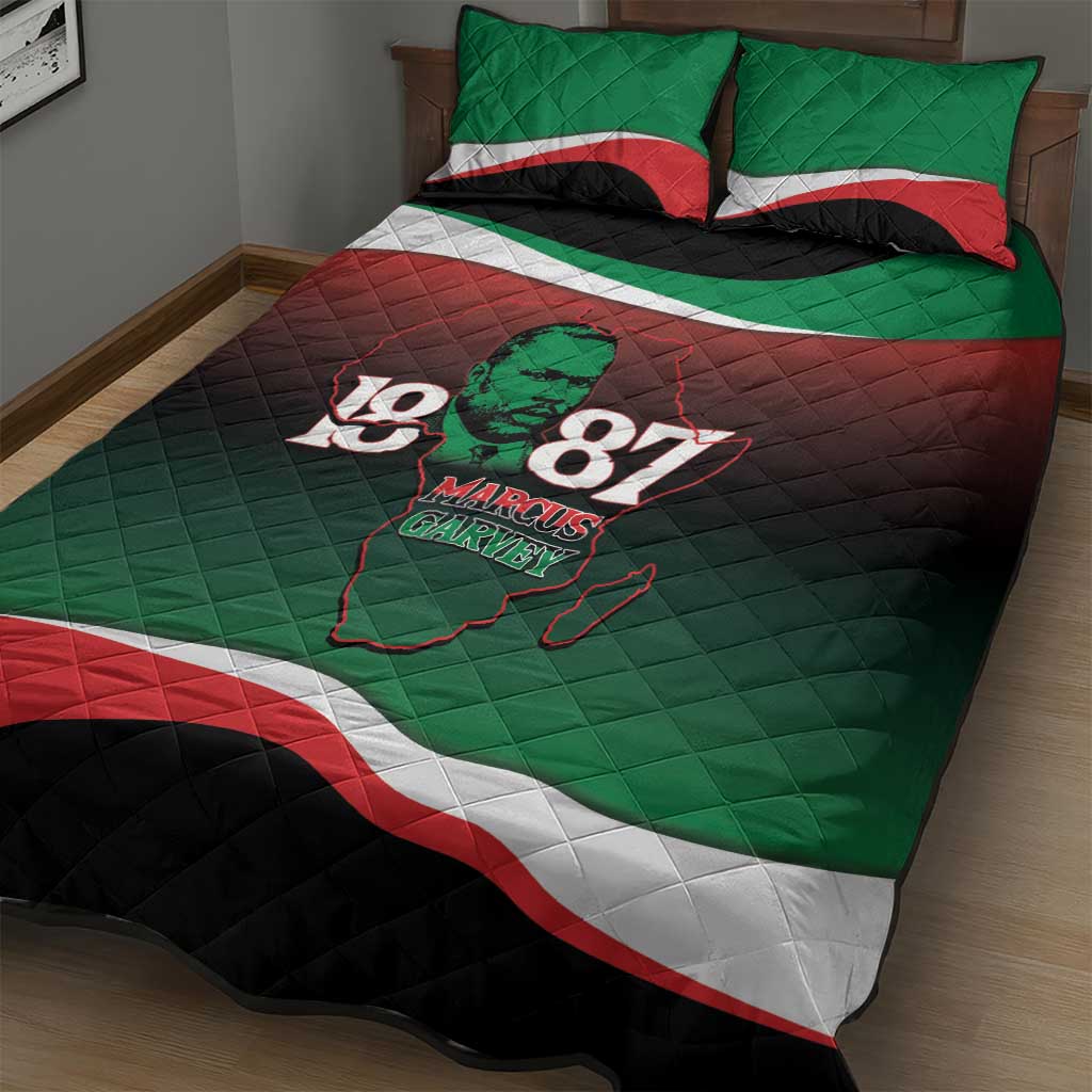 Marcus Garvey 1887 Quilt Bed Set African Map Curves Style LT14