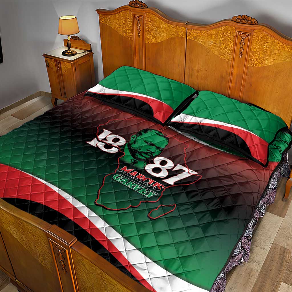 Marcus Garvey 1887 Quilt Bed Set African Map Curves Style LT14