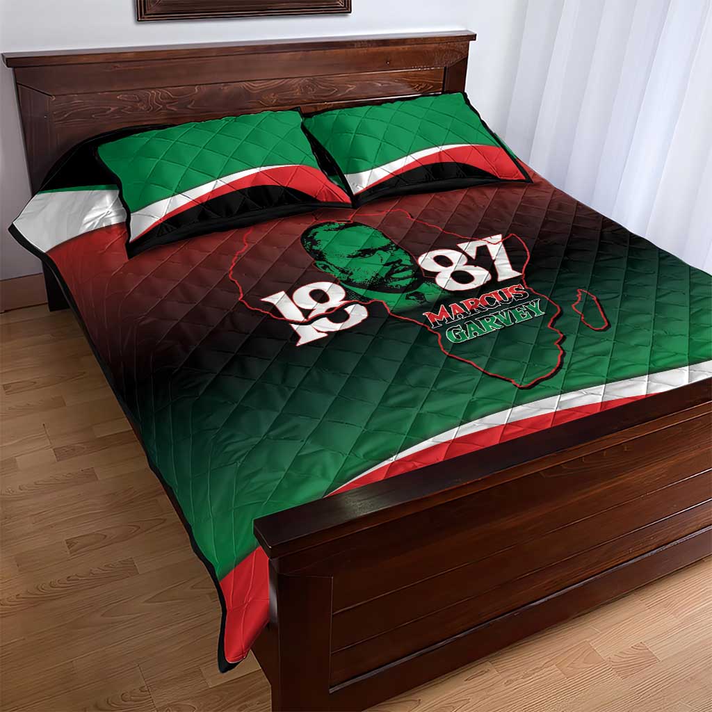 Marcus Garvey 1887 Quilt Bed Set African Map Curves Style LT14