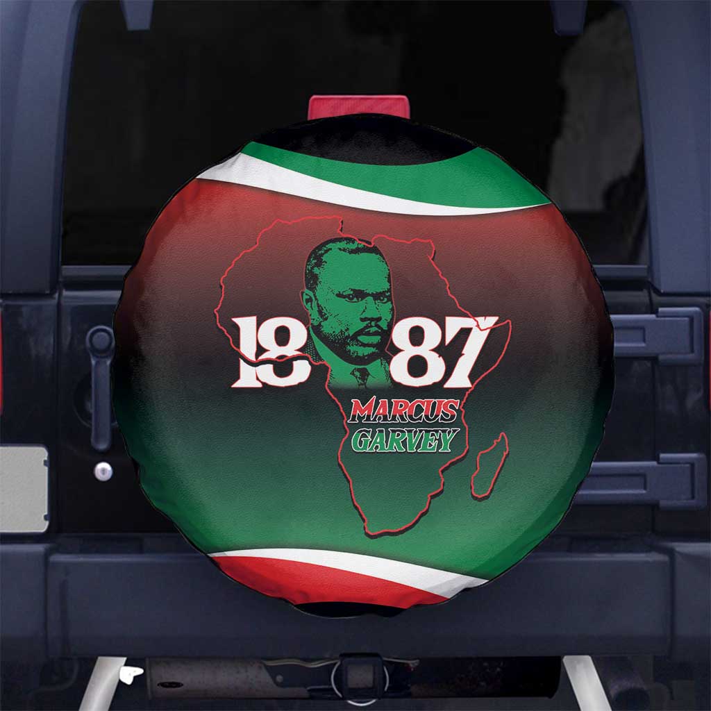 Marcus Garvey 1887 Spare Tire Cover African Map Curves Style LT14