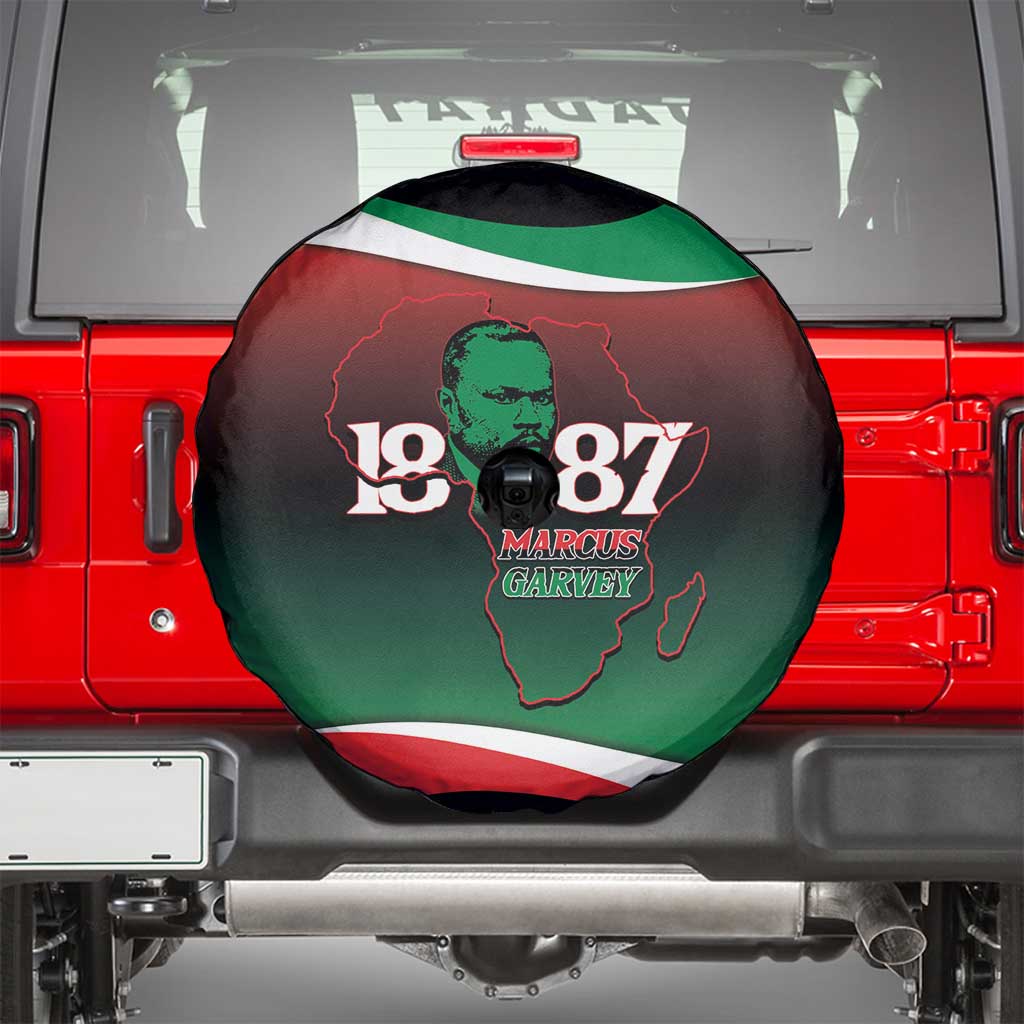 Marcus Garvey 1887 Spare Tire Cover African Map Curves Style LT14