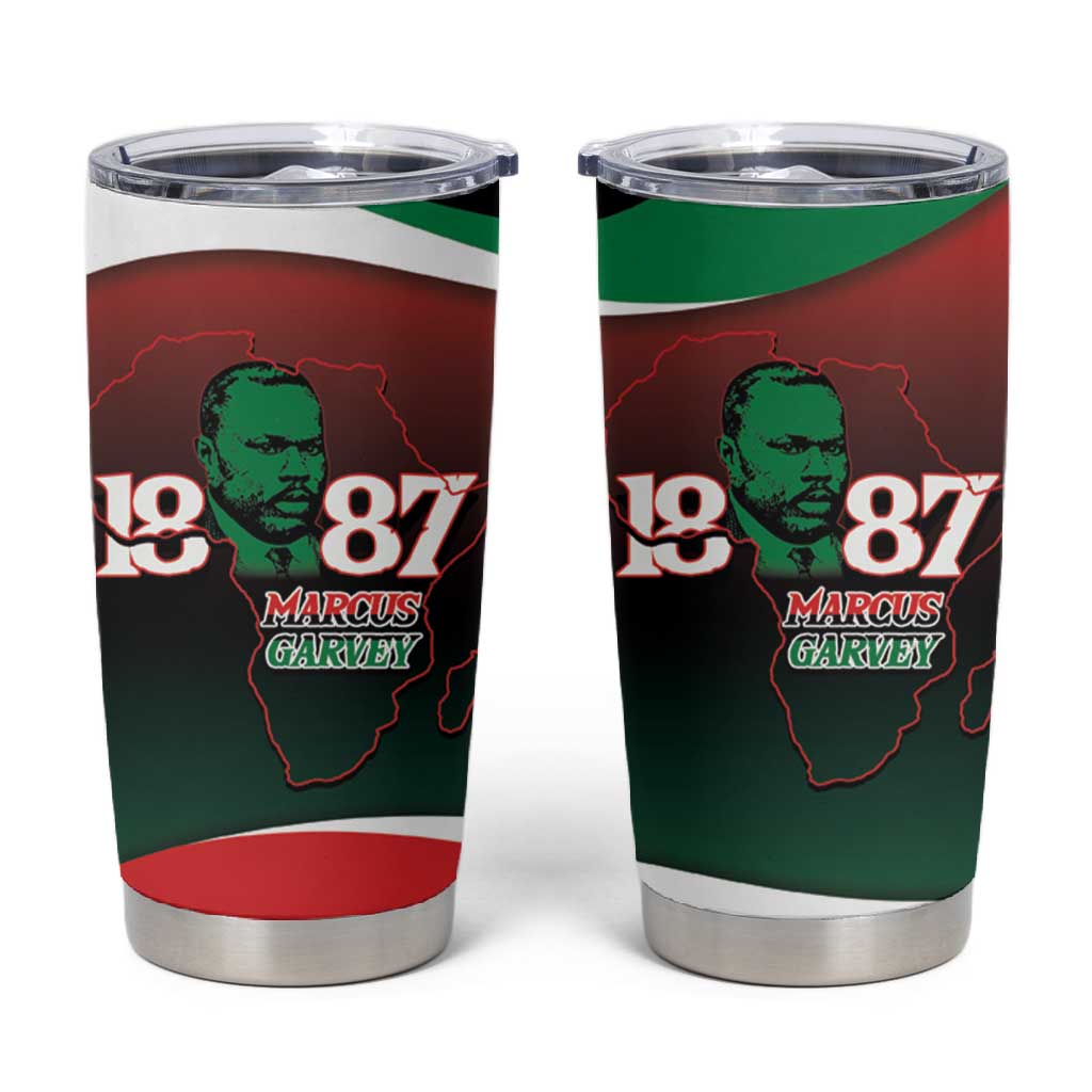 Marcus Garvey 1887 Tumbler Cup African Map Curves Style LT14