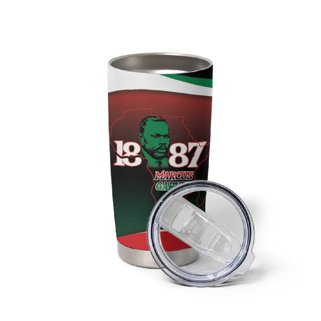 Marcus Garvey 1887 Tumbler Cup African Map Curves Style LT14