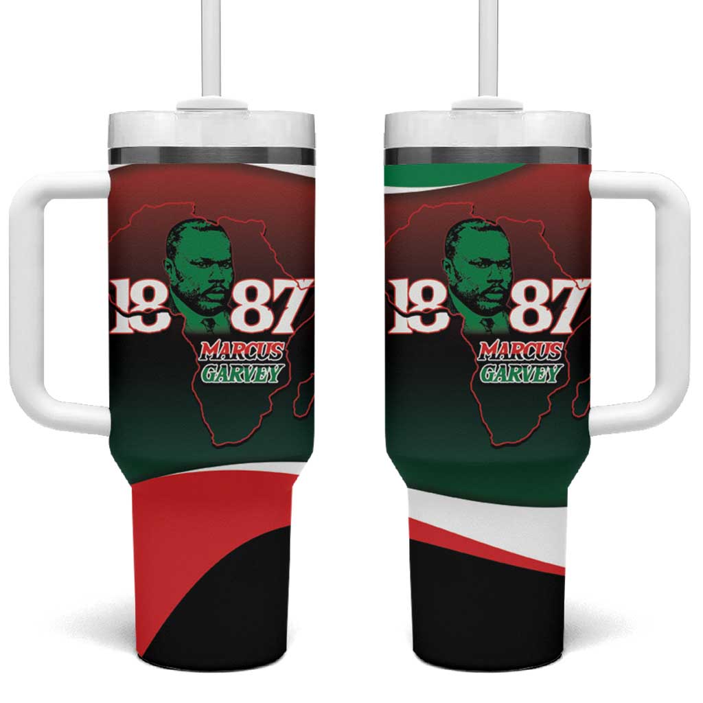 Marcus Garvey 1887 Tumbler With Handle African Map Curves Style LT14