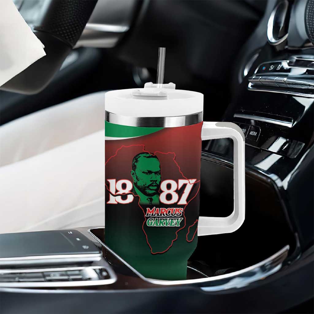 Marcus Garvey 1887 Tumbler With Handle African Map Curves Style LT14