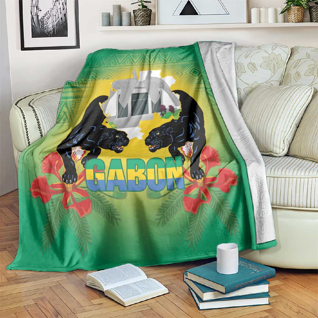 Afro Gabon Independence Day Blanket Memorial Leon Mba Monument LT14