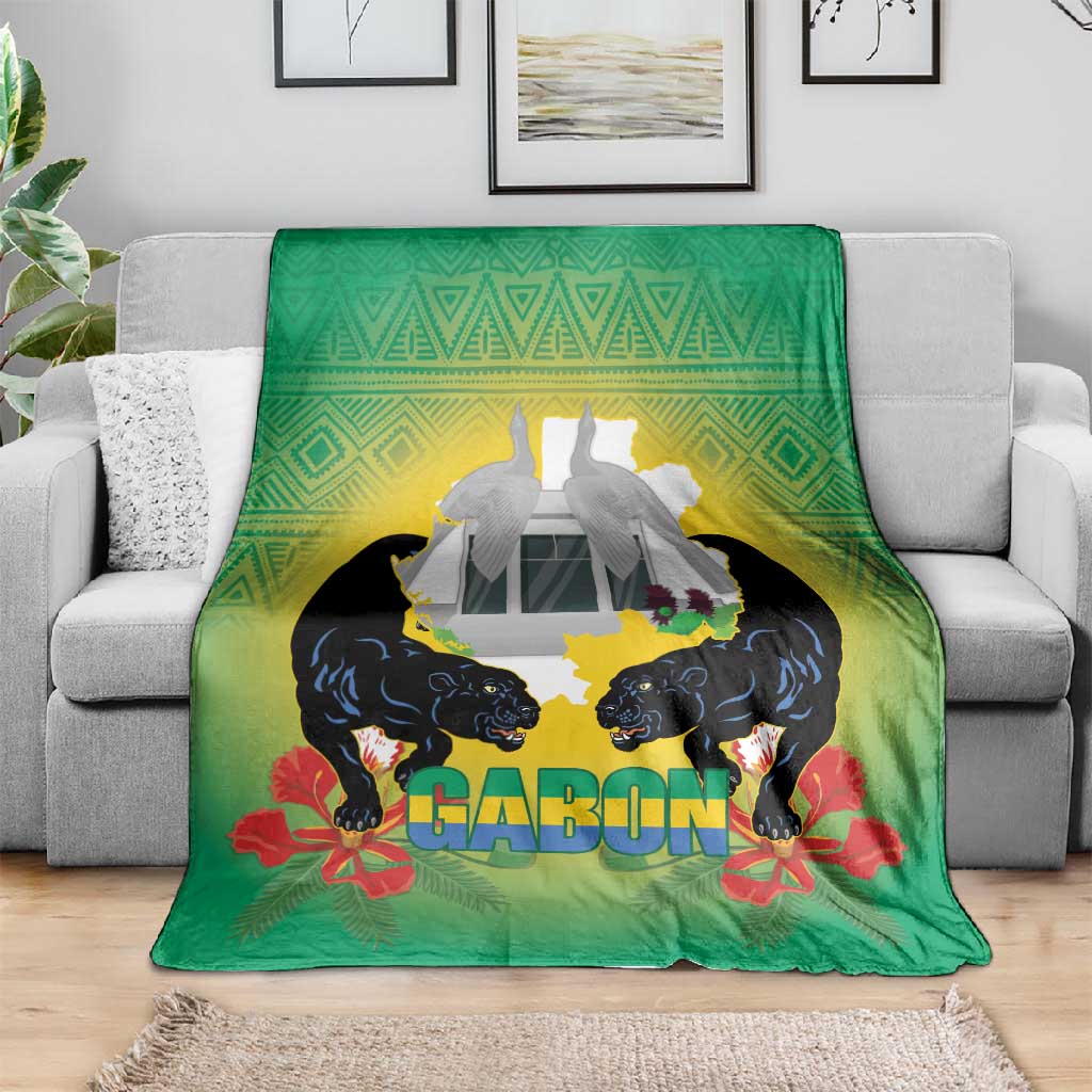 Afro Gabon Independence Day Blanket Memorial Leon Mba Monument LT14