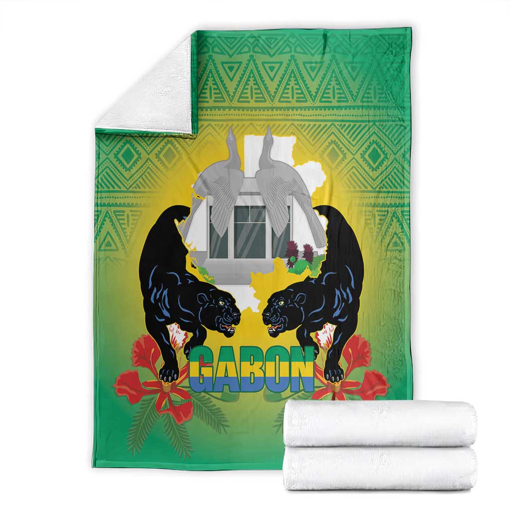 Afro Gabon Independence Day Blanket Memorial Leon Mba Monument LT14