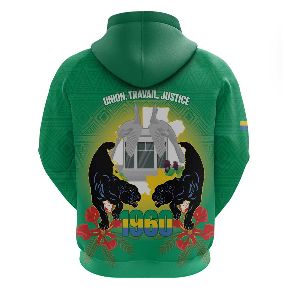 Gabon Independence Day Hoodie Memorial Leon Mba Monument LT14
