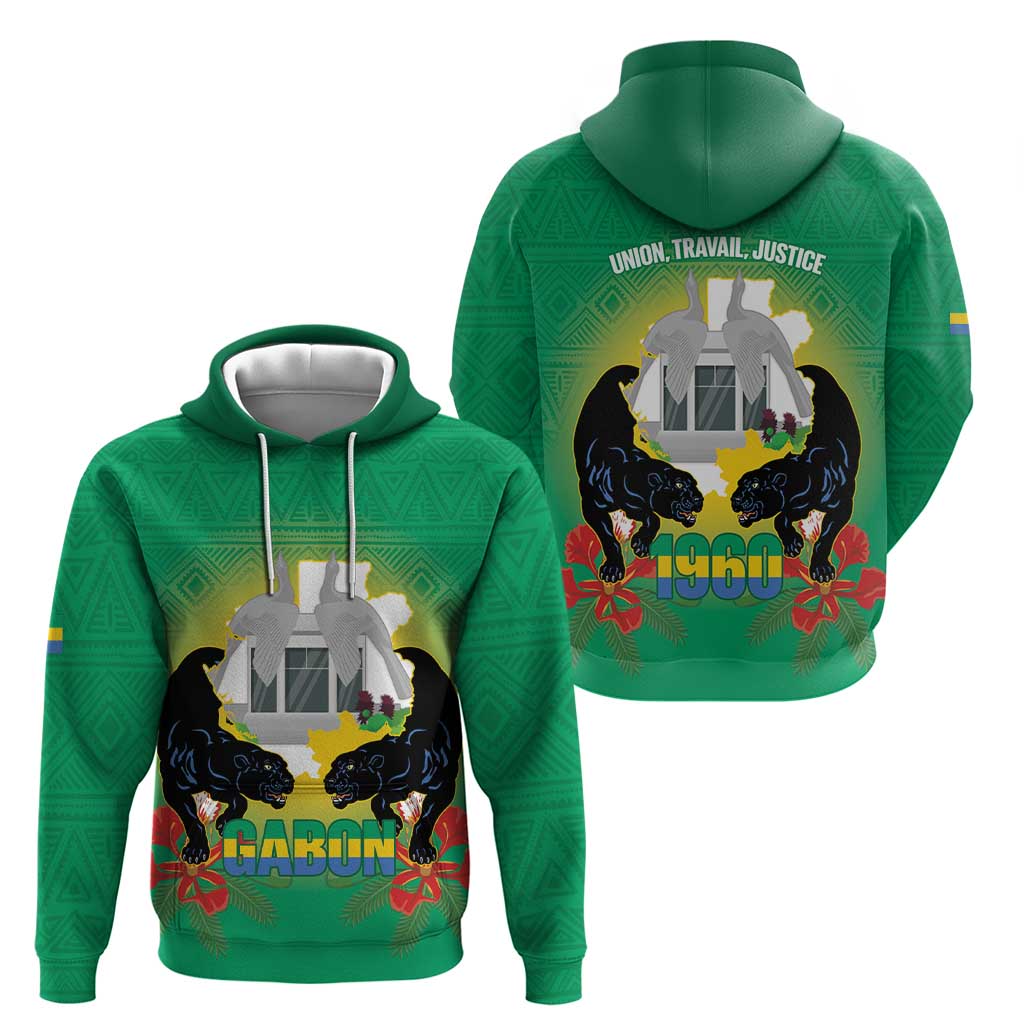 Gabon Independence Day Hoodie Memorial Leon Mba Monument LT14