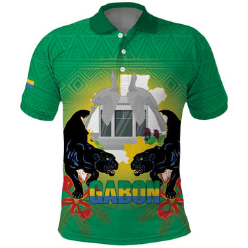 Gabon Independence Day Polo Shirt Memorial Leon Mba Monument LT14