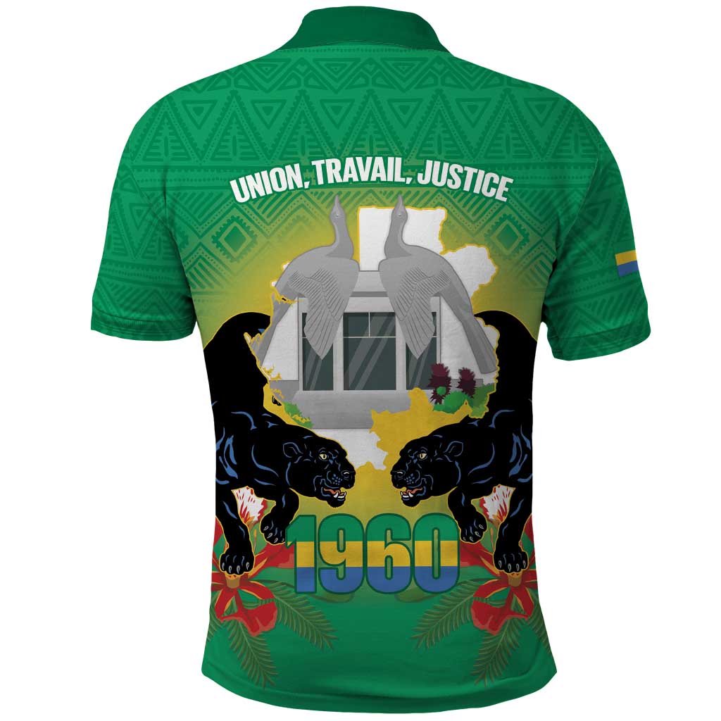 Gabon Independence Day Polo Shirt Memorial Leon Mba Monument LT14
