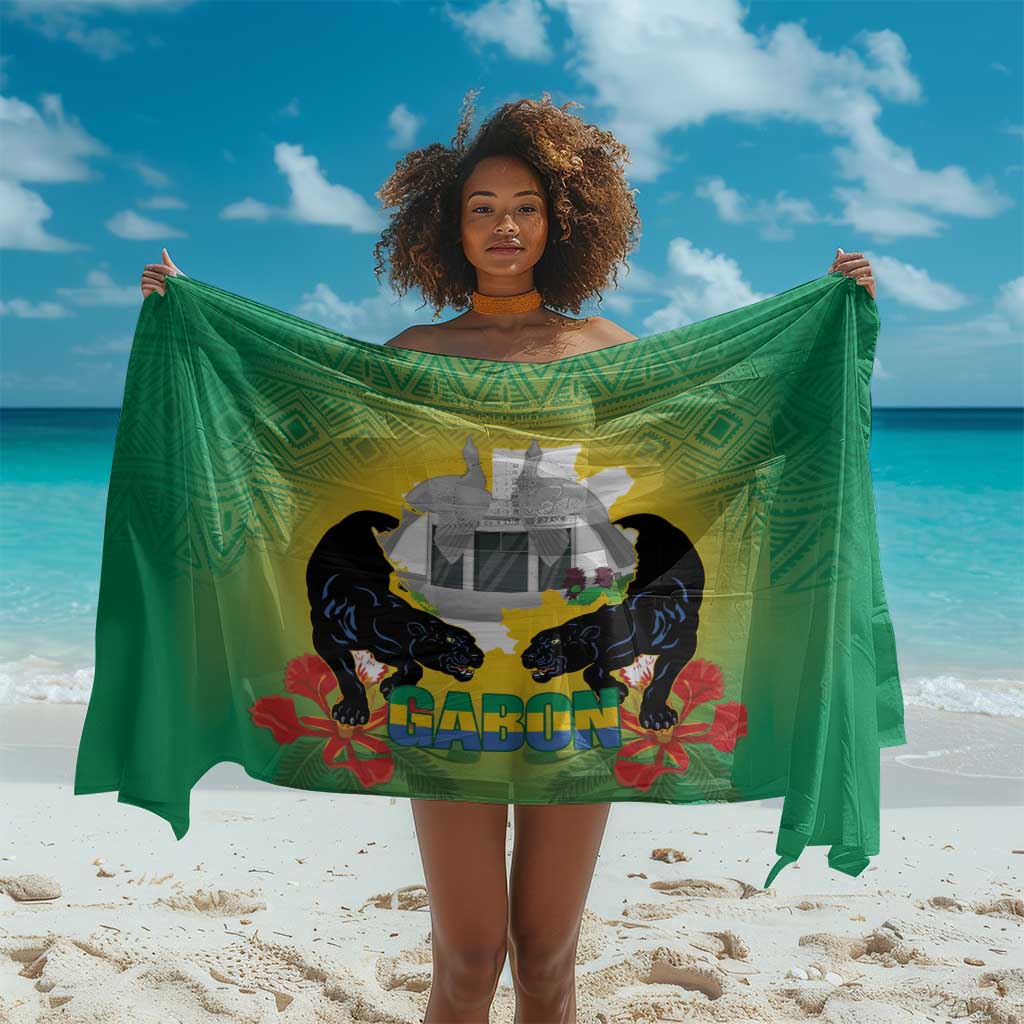 Afro Gabon Independence Day Sarong Memorial Leon Mba Monument LT14