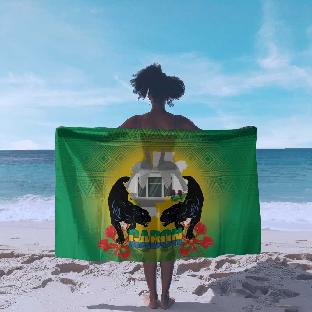 Afro Gabon Independence Day Sarong Memorial Leon Mba Monument LT14