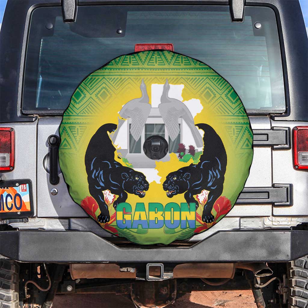 Gabon Independence Day Spare Tire Cover Memorial Leon Mba Monument LT14