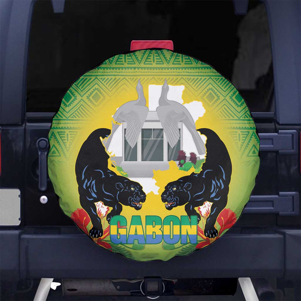 Gabon Independence Day Spare Tire Cover Memorial Leon Mba Monument LT14