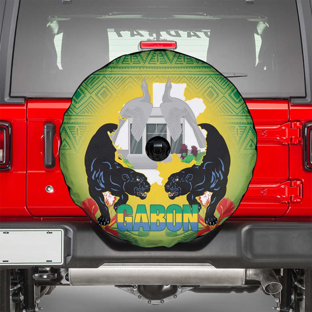 Gabon Independence Day Spare Tire Cover Memorial Leon Mba Monument LT14