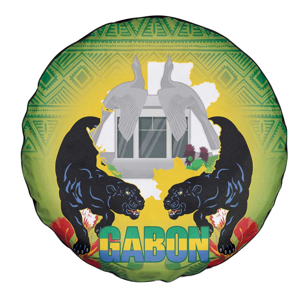 Gabon Independence Day Spare Tire Cover Memorial Leon Mba Monument LT14
