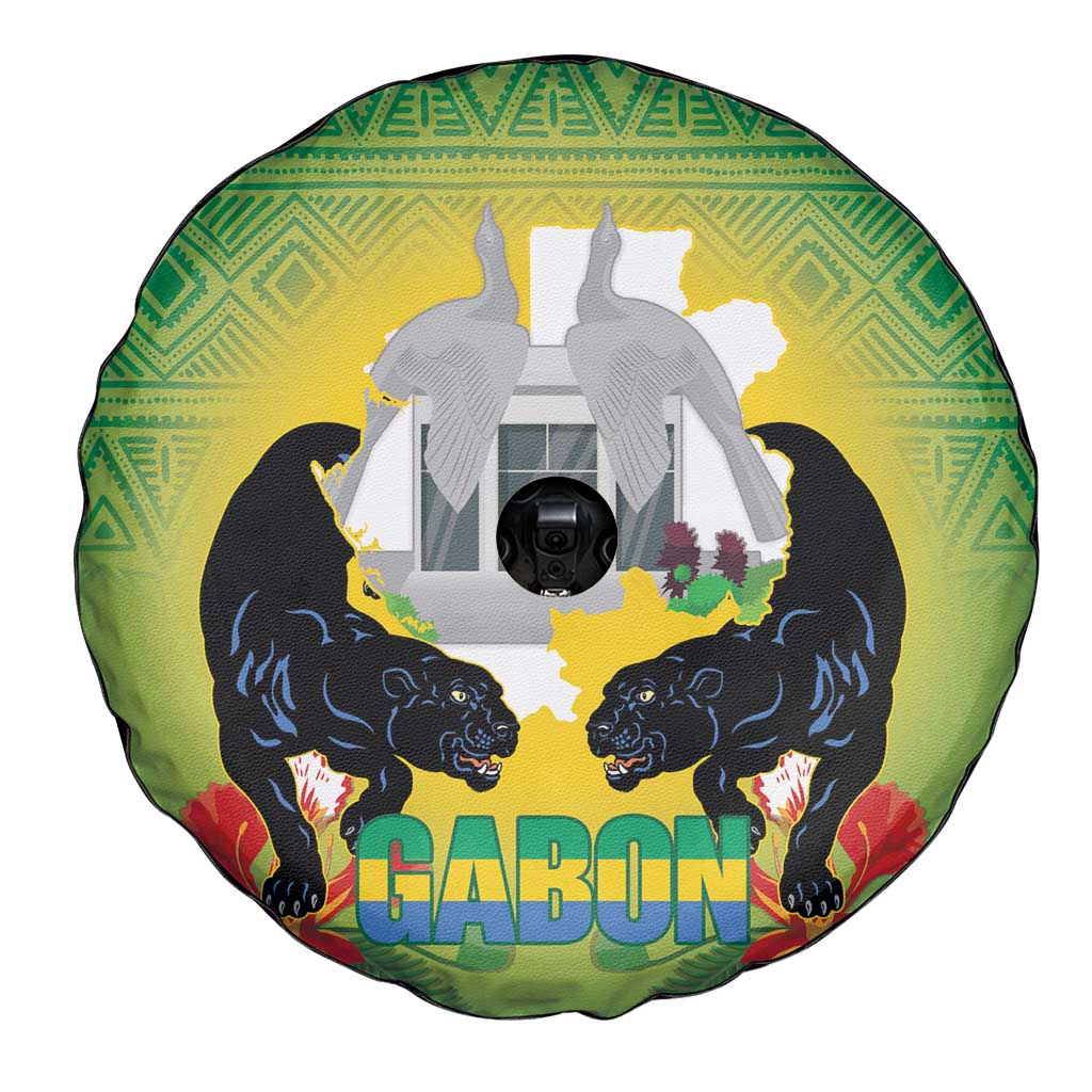 Gabon Independence Day Spare Tire Cover Memorial Leon Mba Monument LT14