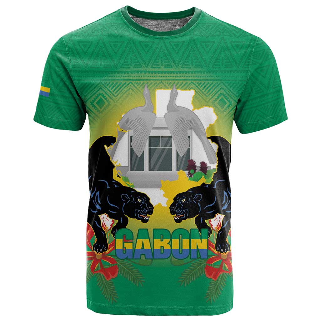 Afro Gabon Independence Day T shirt Memorial Leon Mba Monument LT14