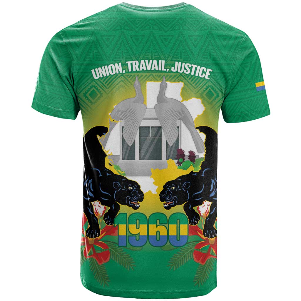 Afro Gabon Independence Day T shirt Memorial Leon Mba Monument LT14