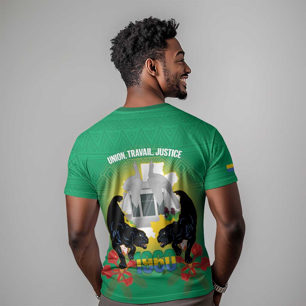 Afro Gabon Independence Day T shirt Memorial Leon Mba Monument LT14