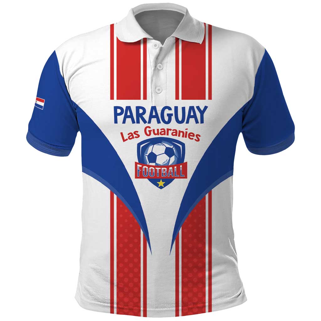 Custom Paraguay Football Polo Shirt Come On Las Guaranies LT14