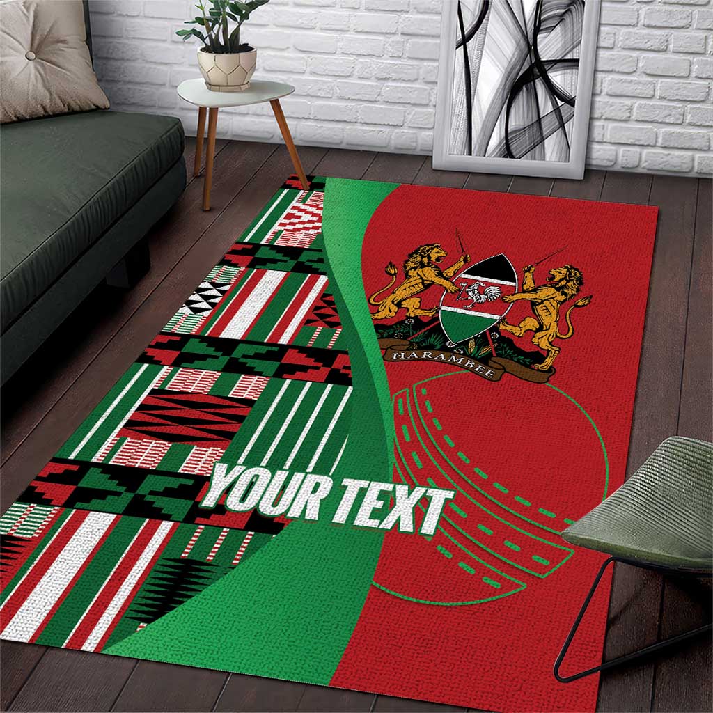 Custom Kenya Cricket Area Rug Simbas African Kente LT14