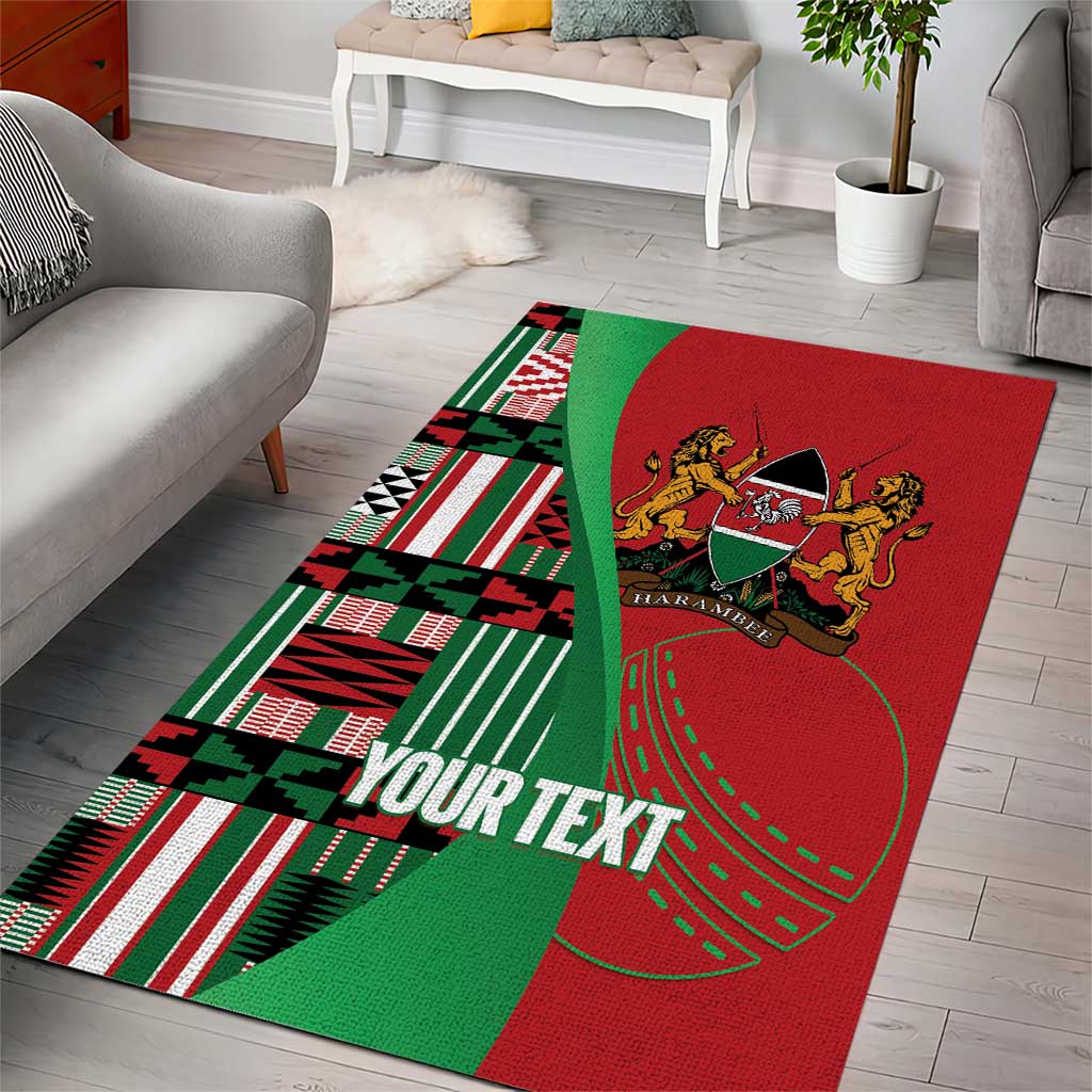 Custom Kenya Cricket Area Rug Simbas African Kente LT14