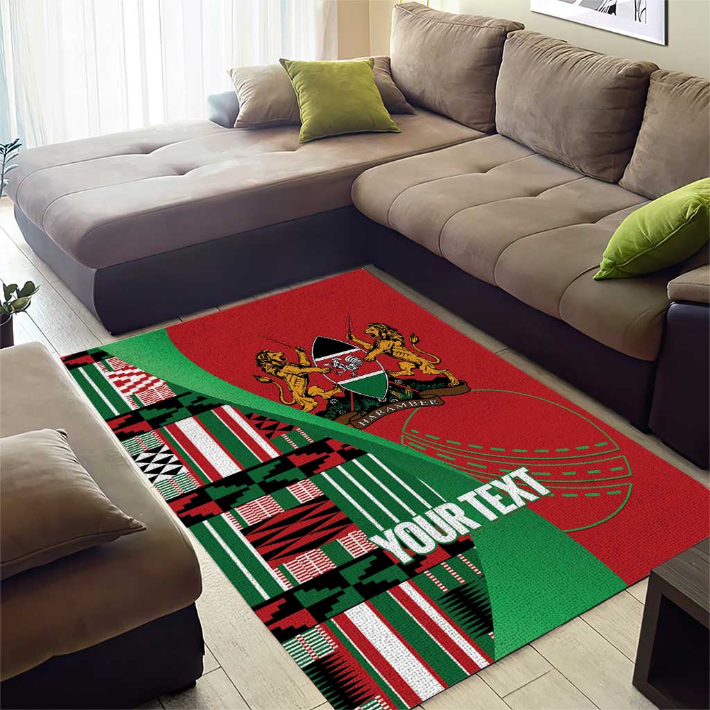 Custom Kenya Cricket Area Rug Simbas African Kente LT14