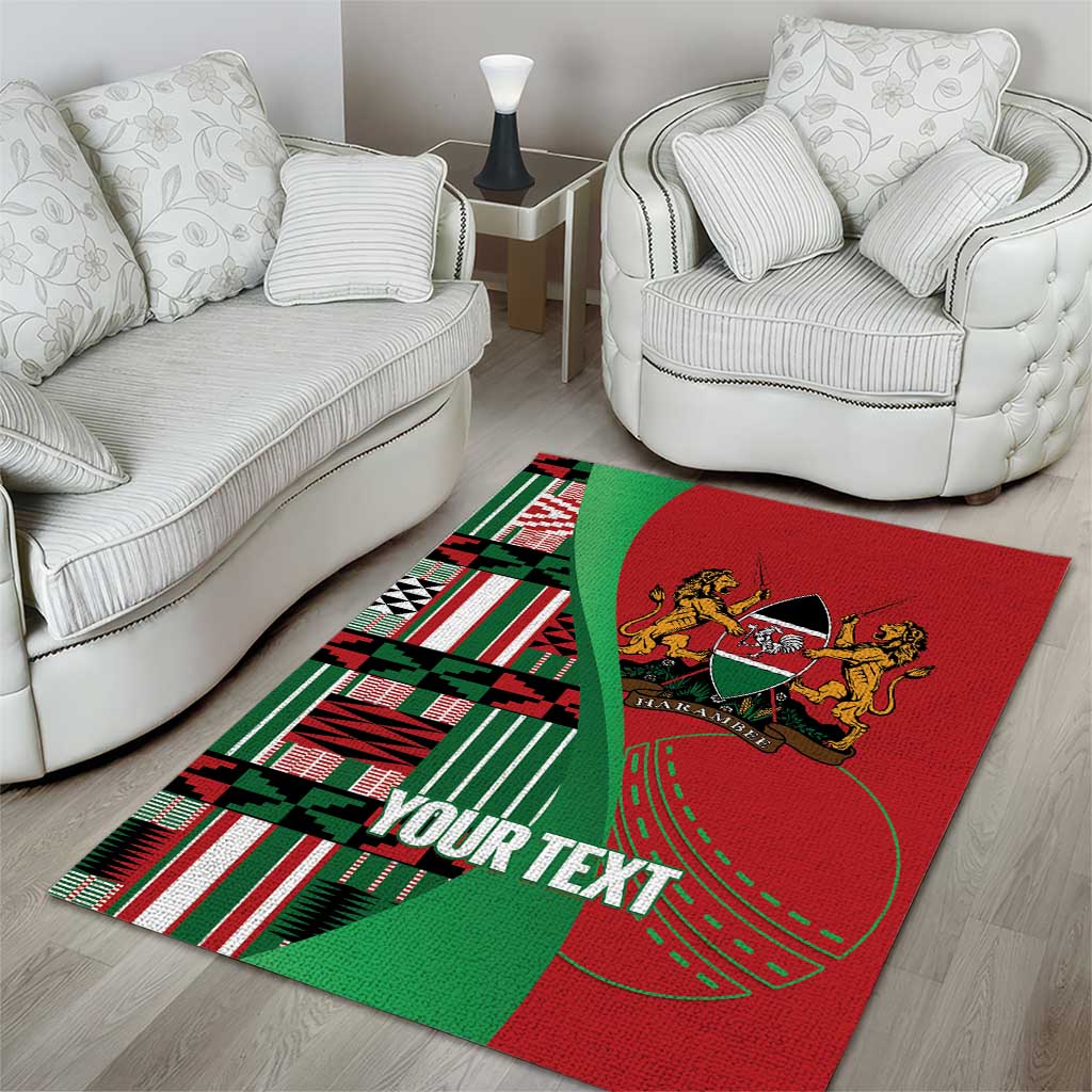 Custom Kenya Cricket Area Rug Simbas African Kente LT14