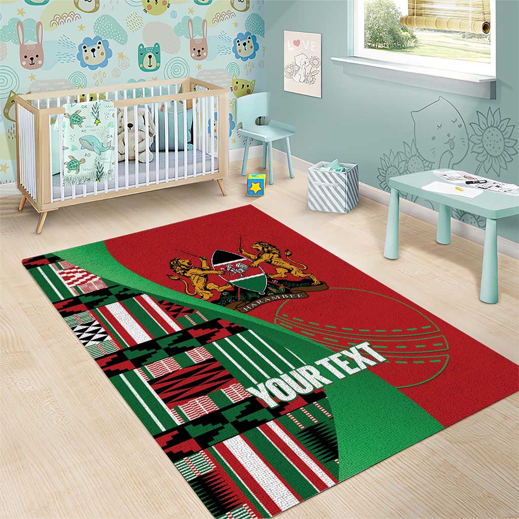 Custom Kenya Cricket Area Rug Simbas African Kente LT14