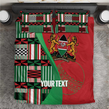 Custom Kenya Cricket Bedding Set Simbas African Kente LT14