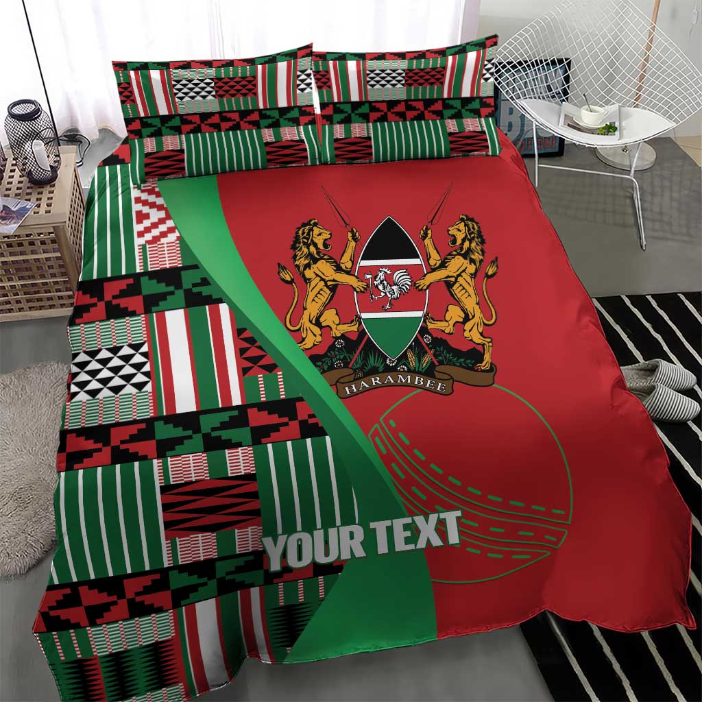 Custom Kenya Cricket Bedding Set Simbas African Kente LT14