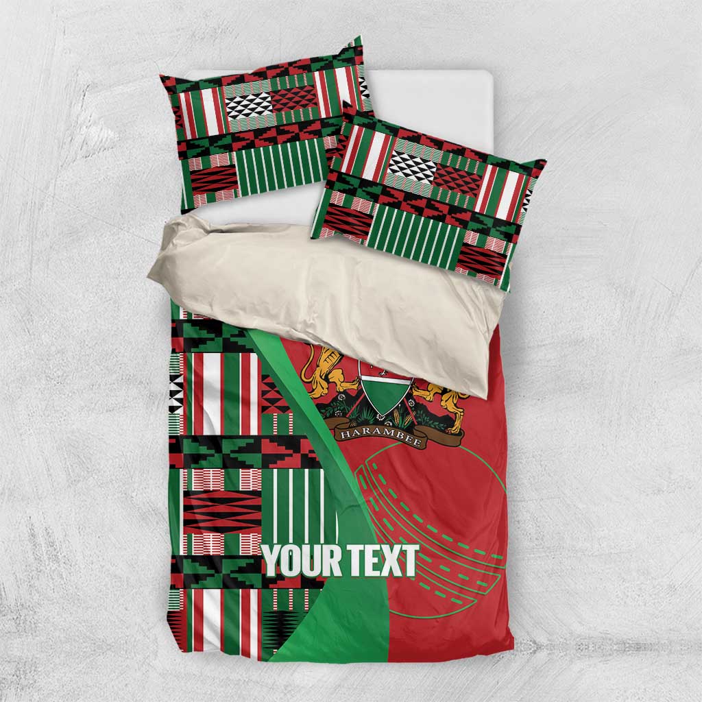 Custom Kenya Cricket Bedding Set Simbas African Kente LT14