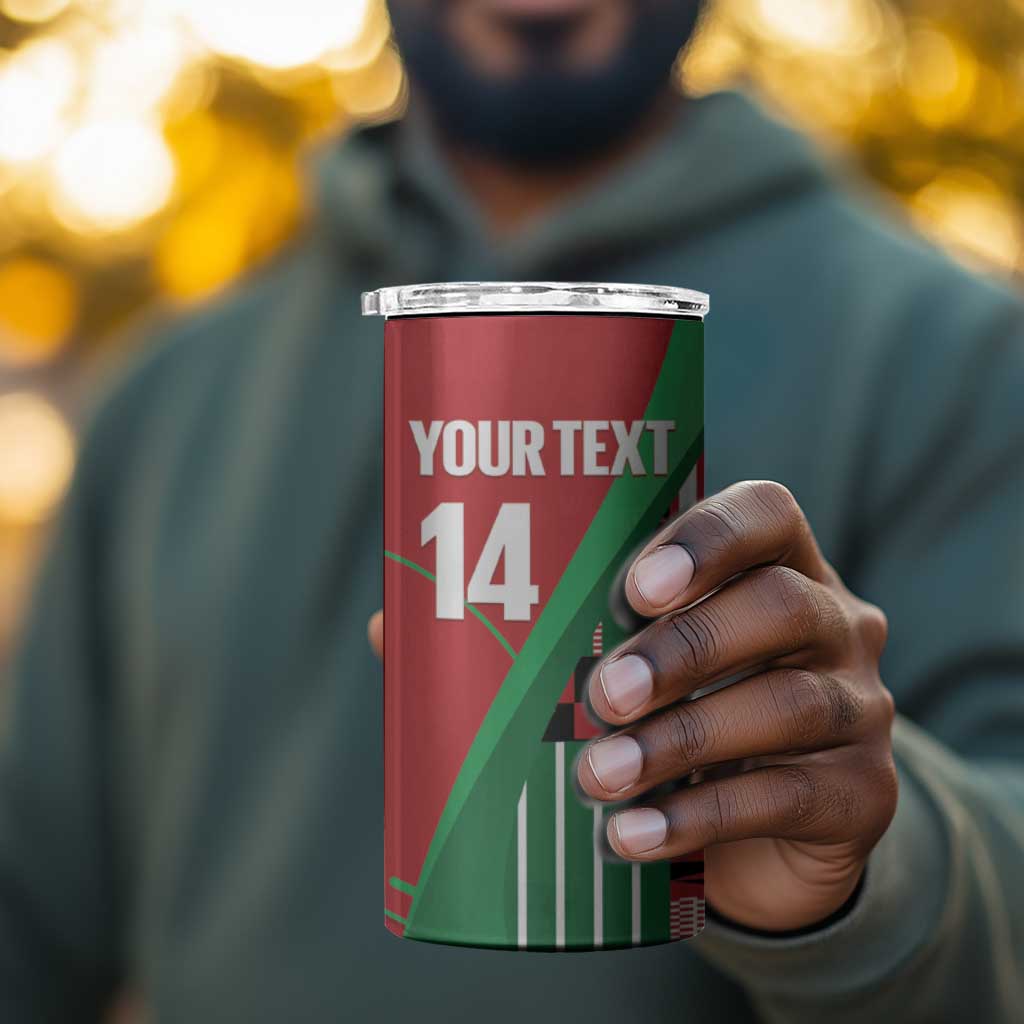 Custom Kenya Cricket 4 in 1 Can Cooler Tumbler Simbas African Kente LT14