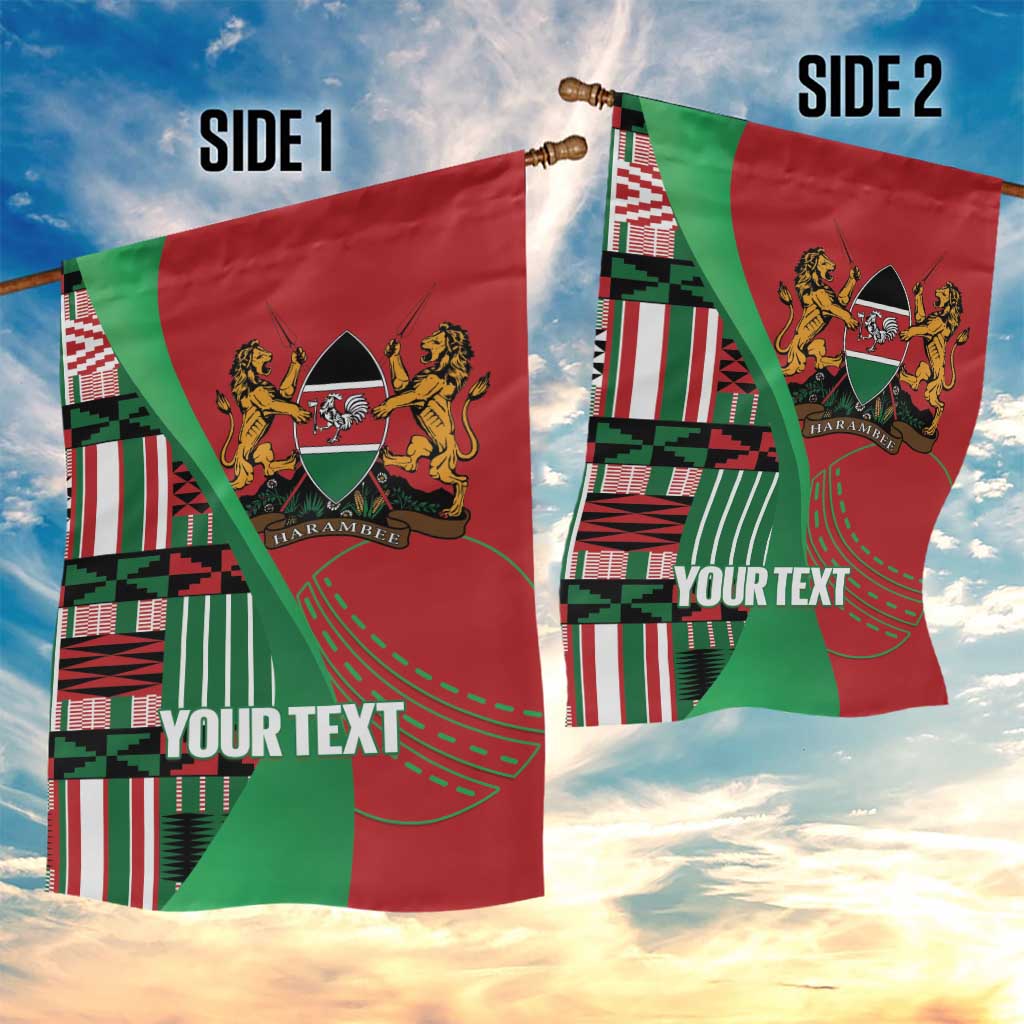 Custom Kenya Cricket Garden Flag Simbas African Kente LT14