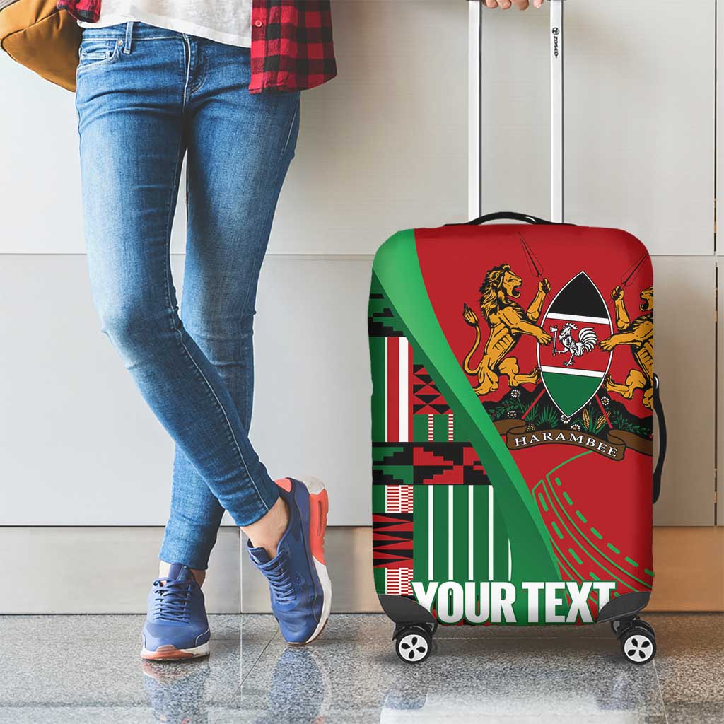 Custom Kenya Cricket Luggage Cover Come On Simbas Kente Pattern LT14